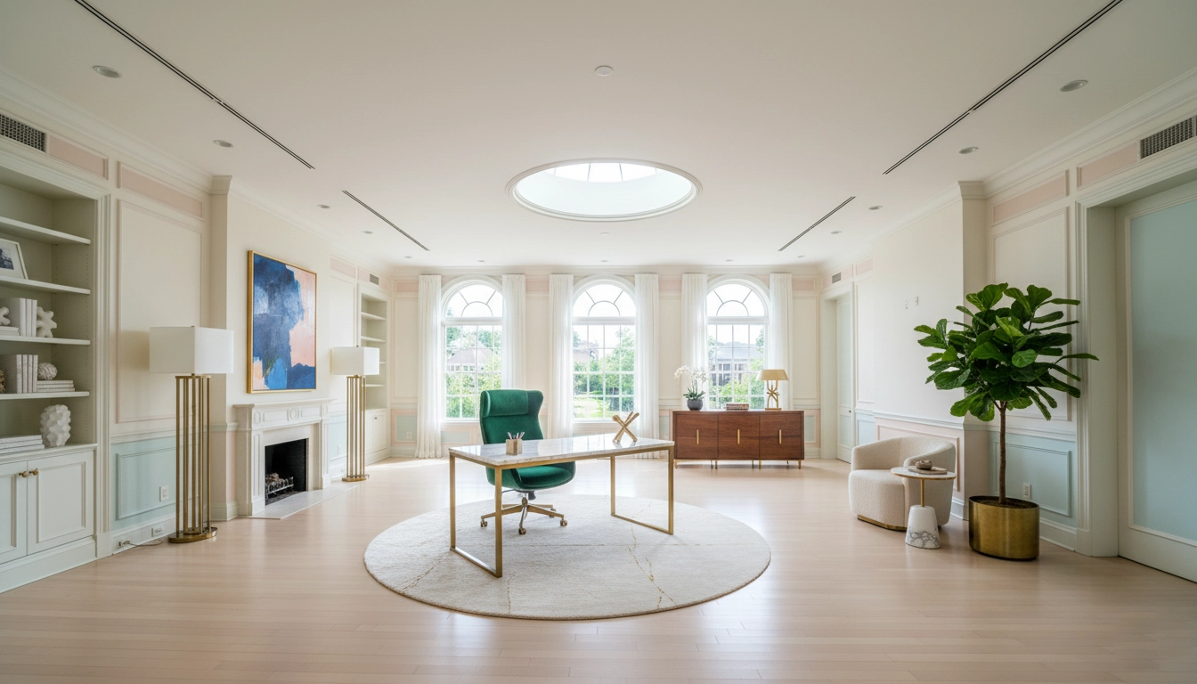 Dining room after staging